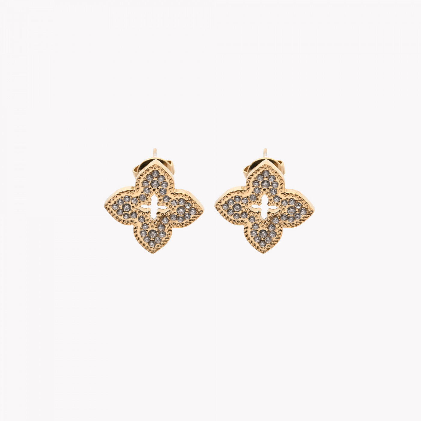 Boucles d'oreilles FLEUR DE LYS brillante