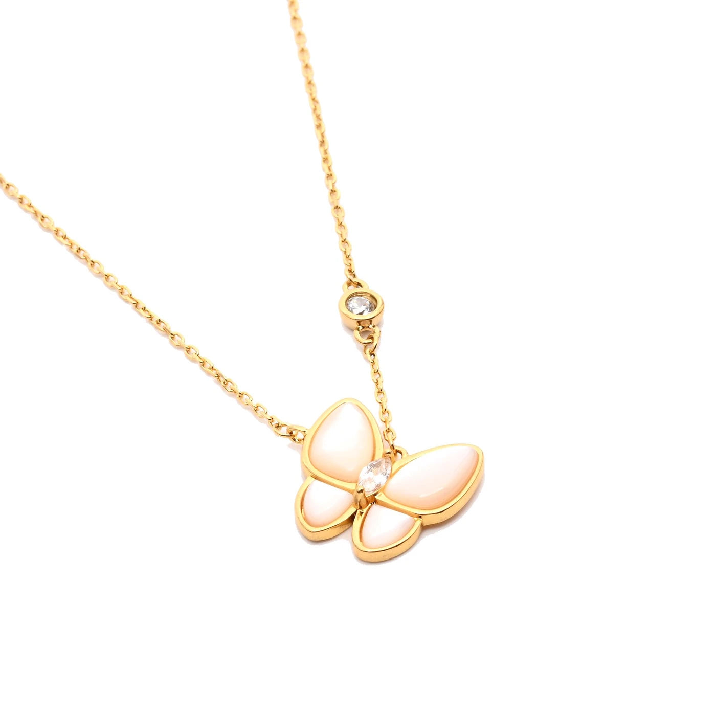 Collier Papillon Nacré.