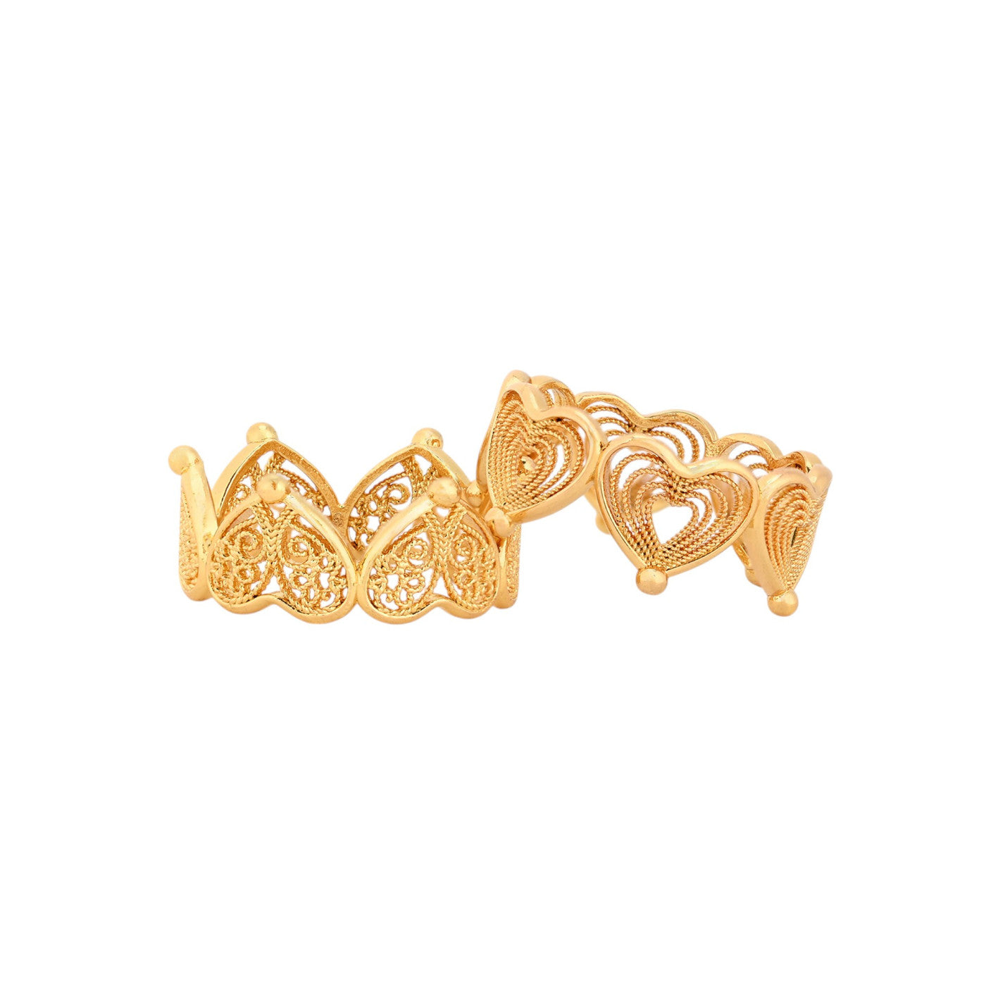 Bague double coeurs