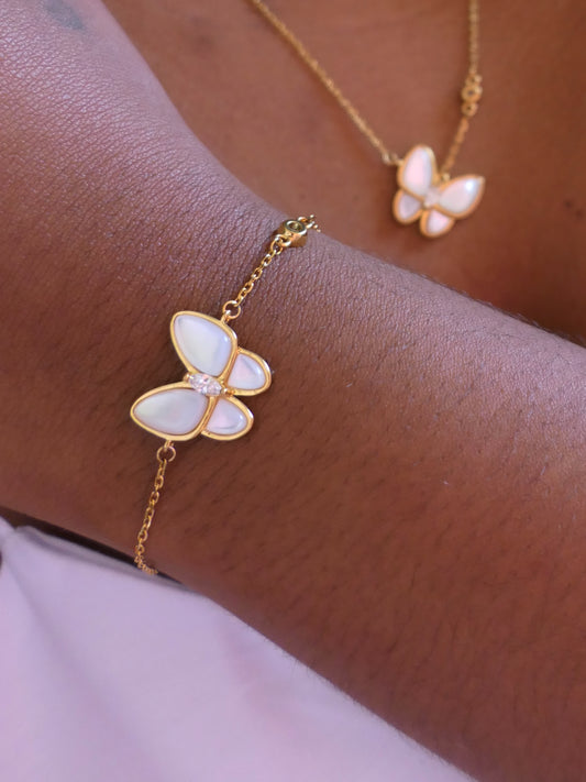 Bracelet Papillon Nacré