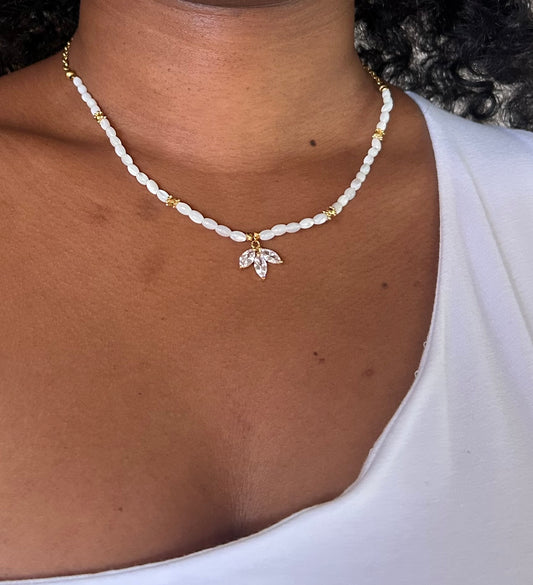 Collier “Feuille de Cristal”
