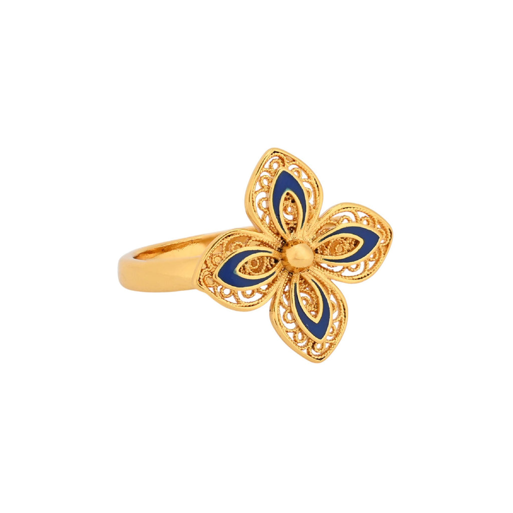 Bague Fleur Bleue
