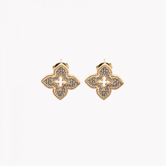 Boucles d'oreilles FLEUR DE LYS brillante