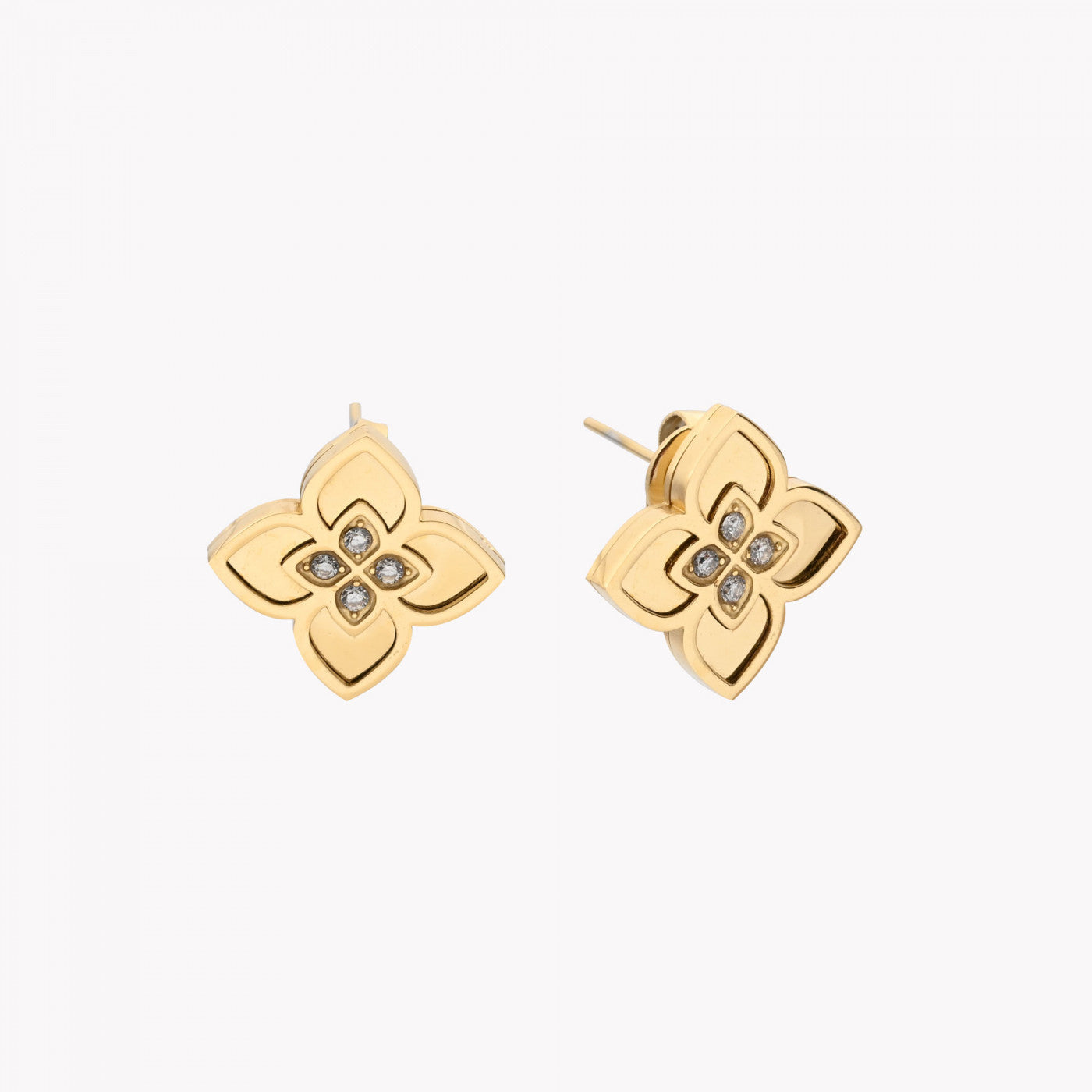 Boucles d'oreilles fleur de lys basique.