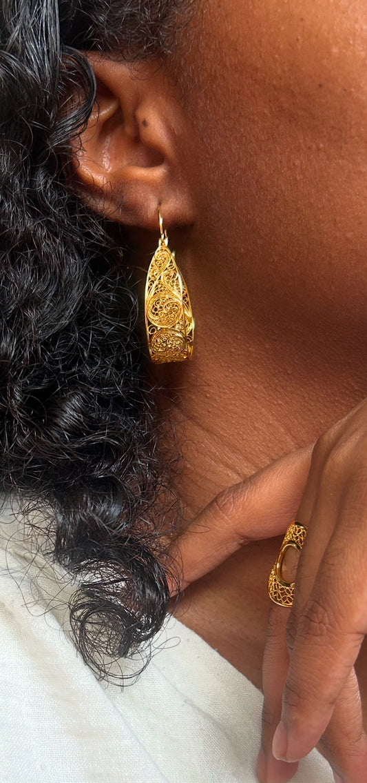 Boucles d’oreilles Lúzia Dorée