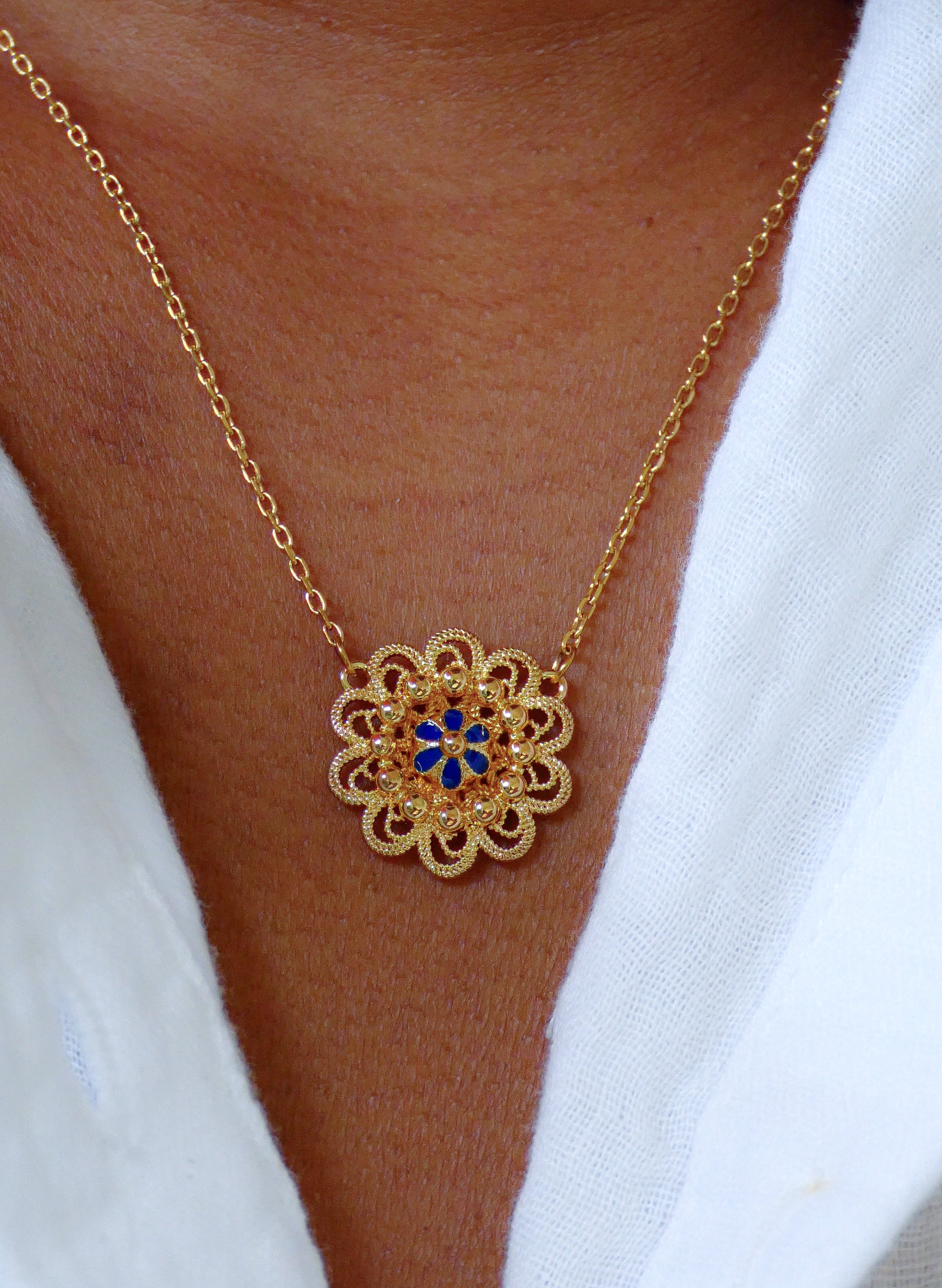 Collier Fleur d'Azur