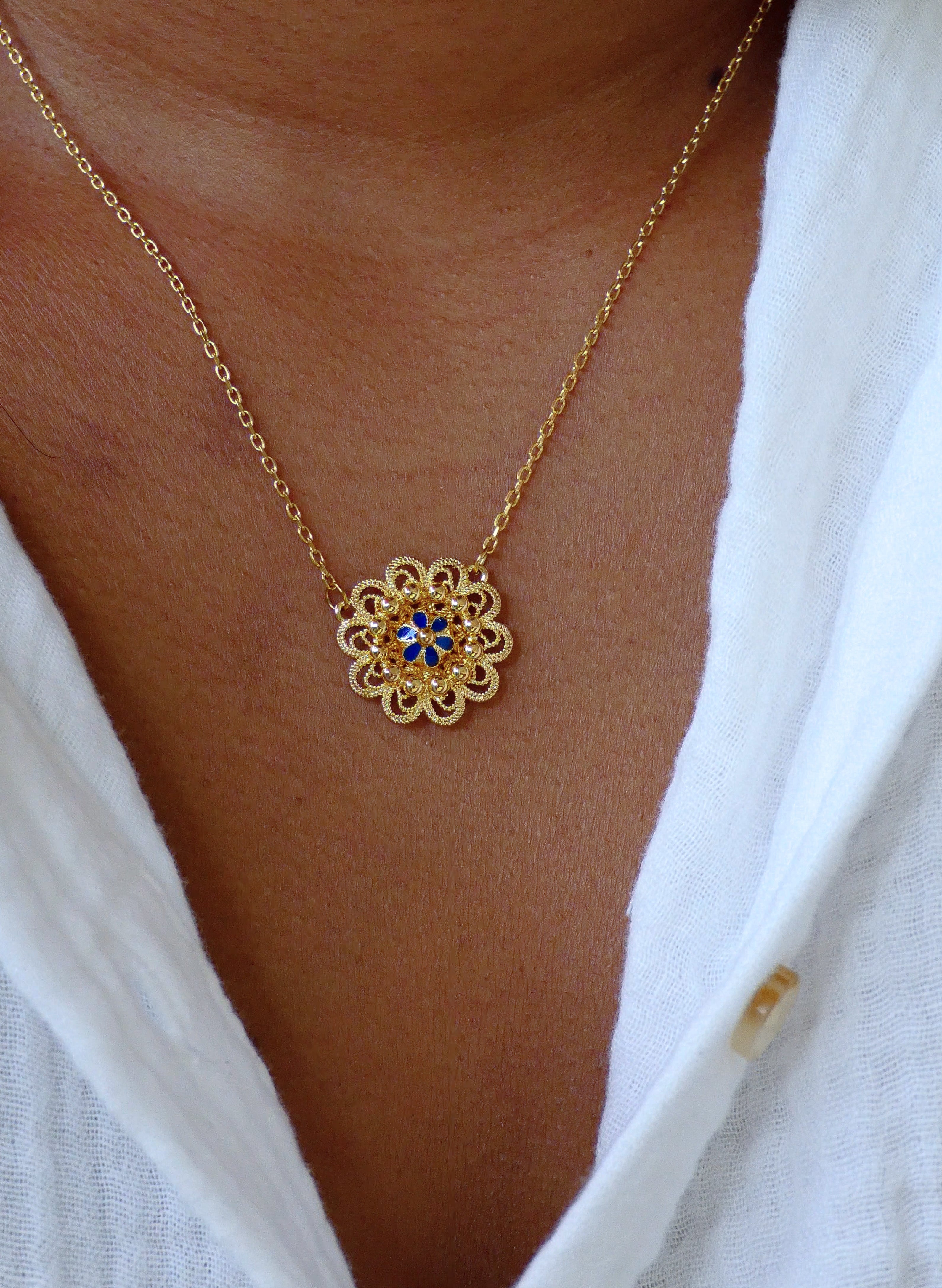 Collier Fleur d'Azur