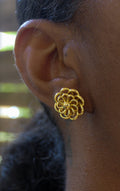 Boucles d’oreilles Fleur dorée